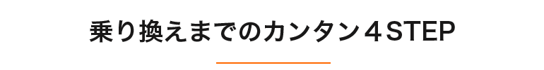 乗り換えまでのカンタン4STEP